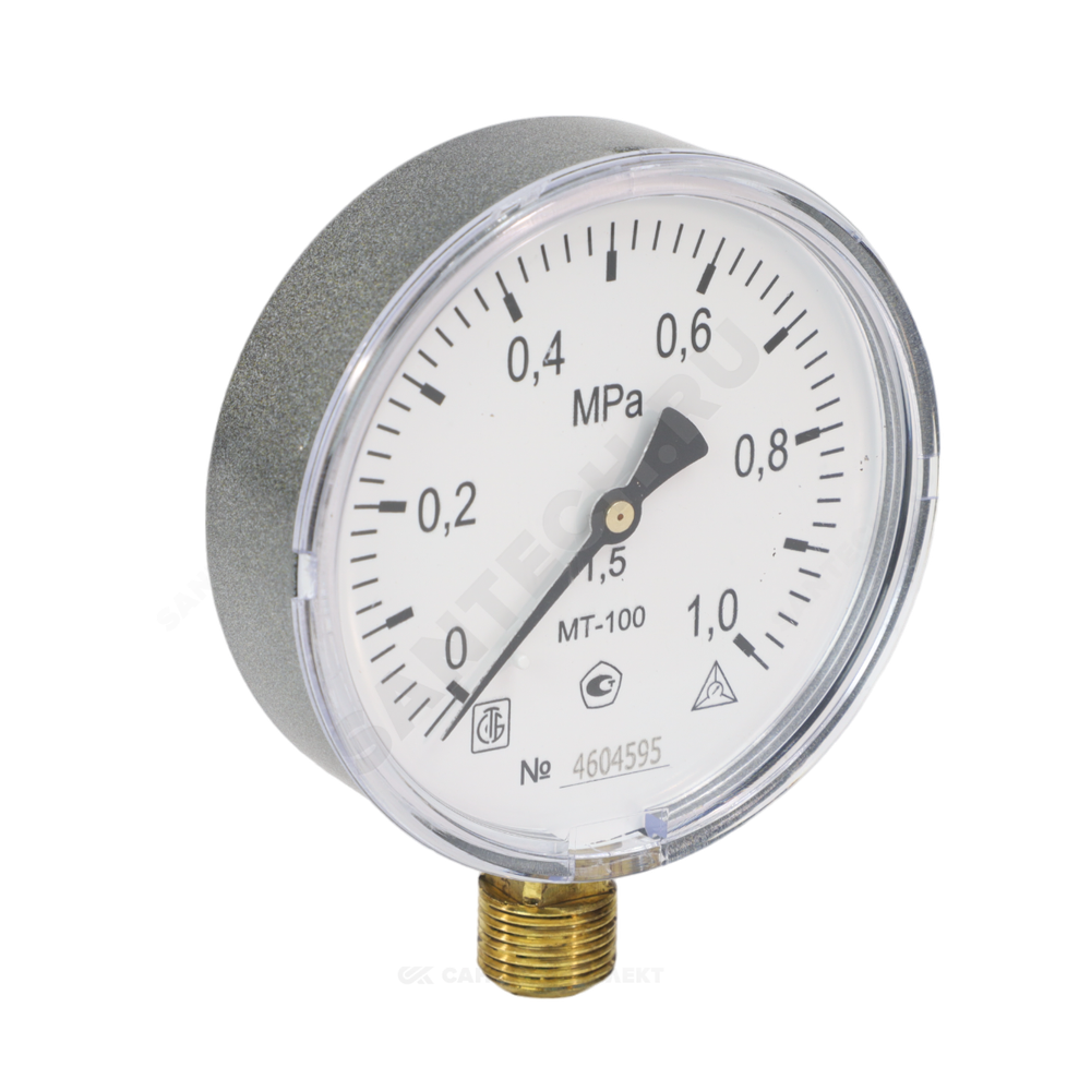 Манометр МТ-100 радиальный Дк100мм 0-2,5 МПа кл.1,5 М20х1,5 Багория