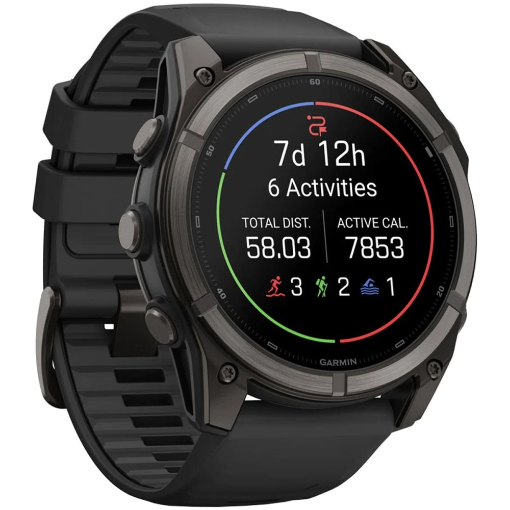 Garmin Fenix 9 — 51 мм AMOLED Carbon Gray DLC Titanium / Black