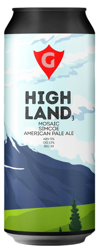 Пиво Гуси Хай Лэнд 3 / Gusi High Land 3 simcoe x mosaic 0.5 - банка
