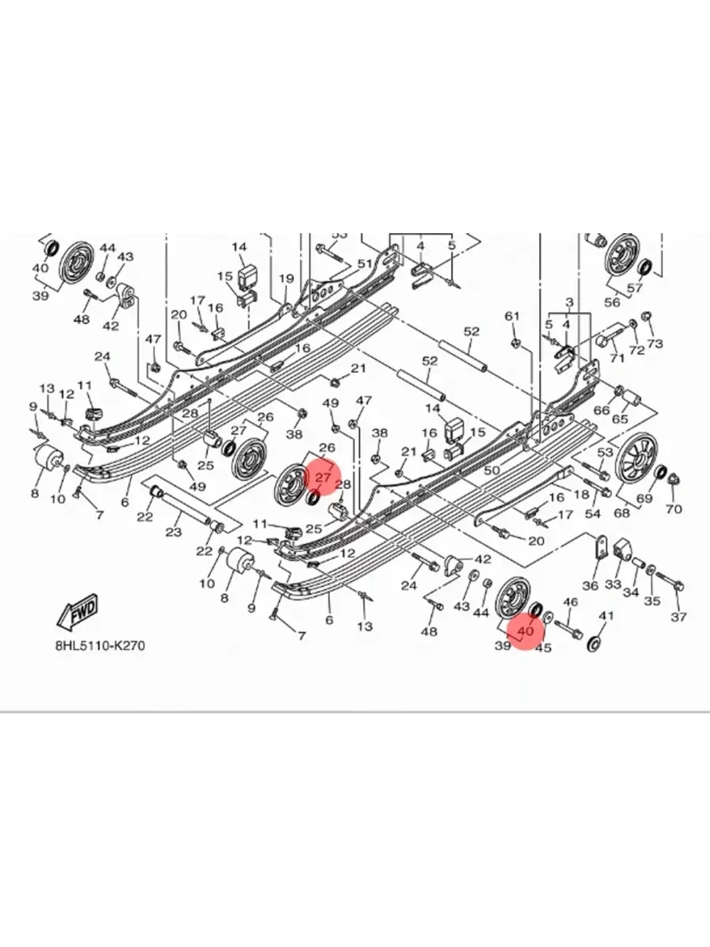 Подшипник для снегоходов и мотоциклов 933060050700