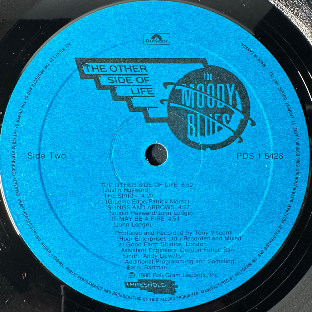 The Moody Blues ‎– The Other Side Of Life (Канада 1986г.)