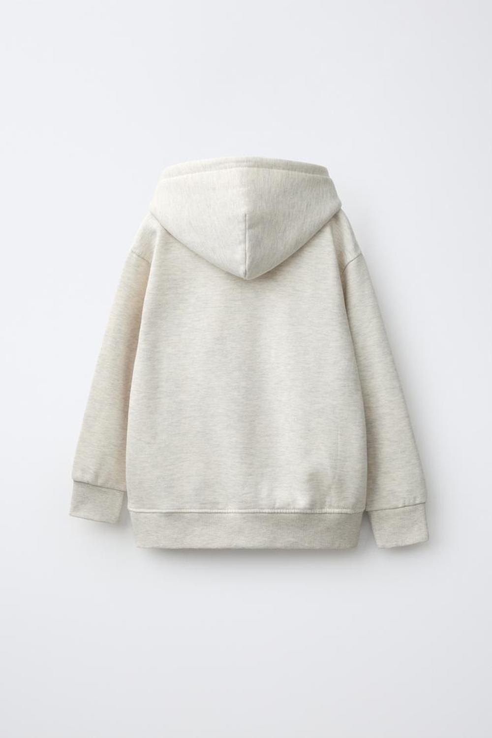 ZARA ОДНОТОННОЕ ХУДИ, ЭКРЮ МЕЛАНЖ
