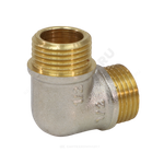 Угольник латунь никель Ду 15 (1/2") НР/НР 9003 ГОСТ 32585-2013 Aquasfera 9003-01