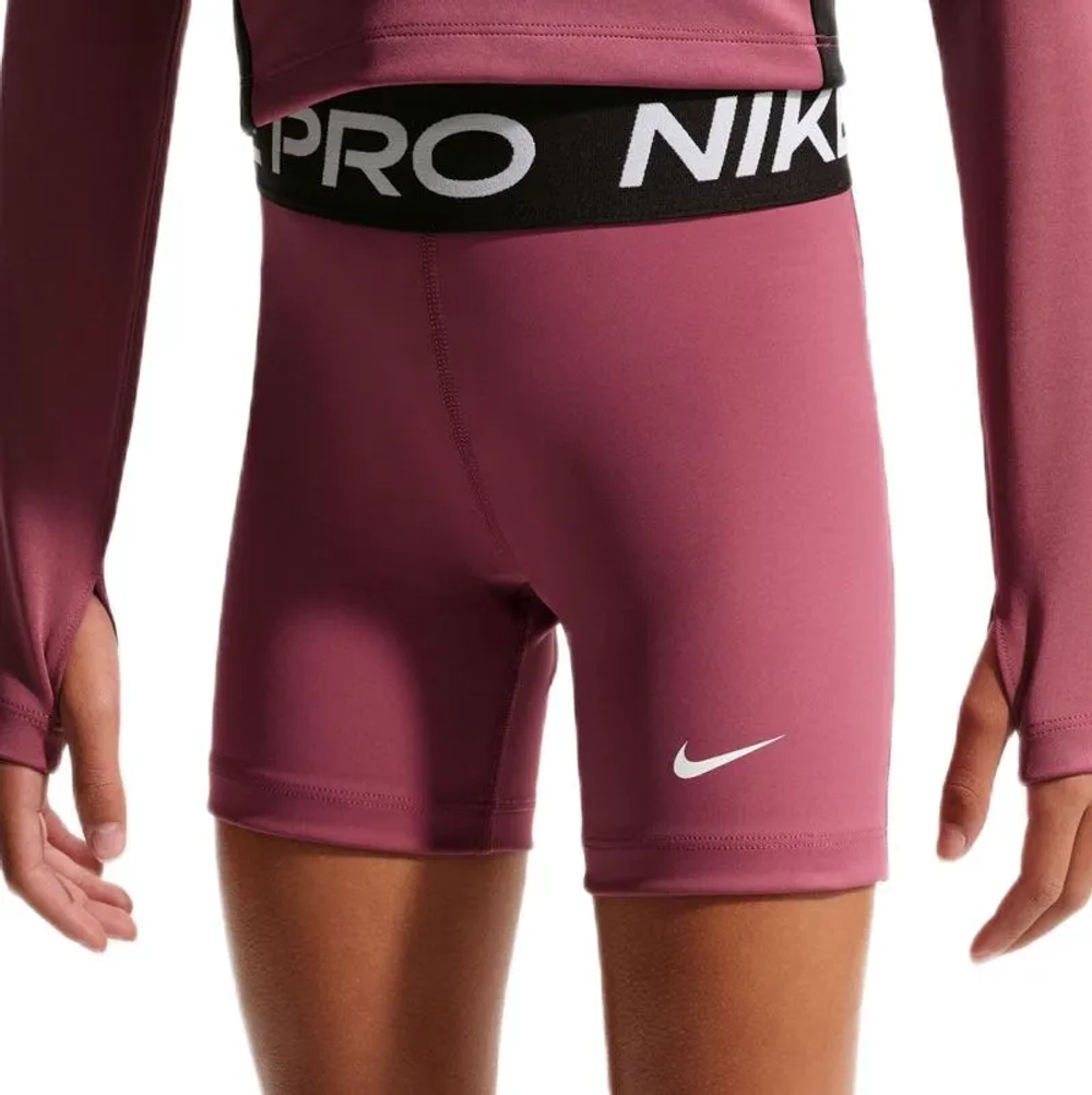 Детские шорты Nike Kids Pro Dri-Fit 5in - pink smoke/white