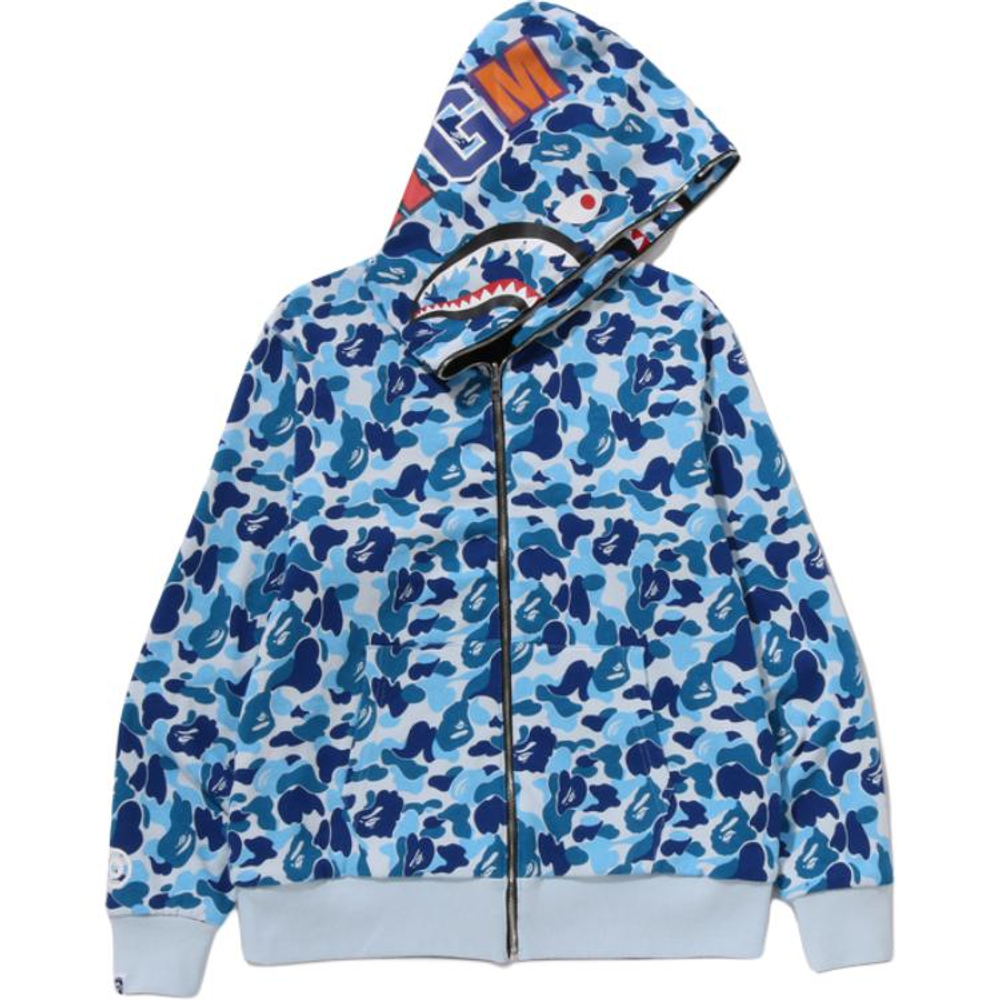 A Bathing Ape Bathing Ape Sweatshirts Moderate No Fleece Lined Zip Closure 0zxswmx08151p черный синий