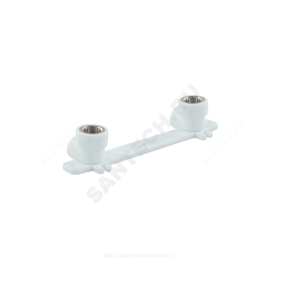Планка монтажная PP-R белая Дн 25х1/2" ВР под смеситель с водорозетками VALFEX 10124025