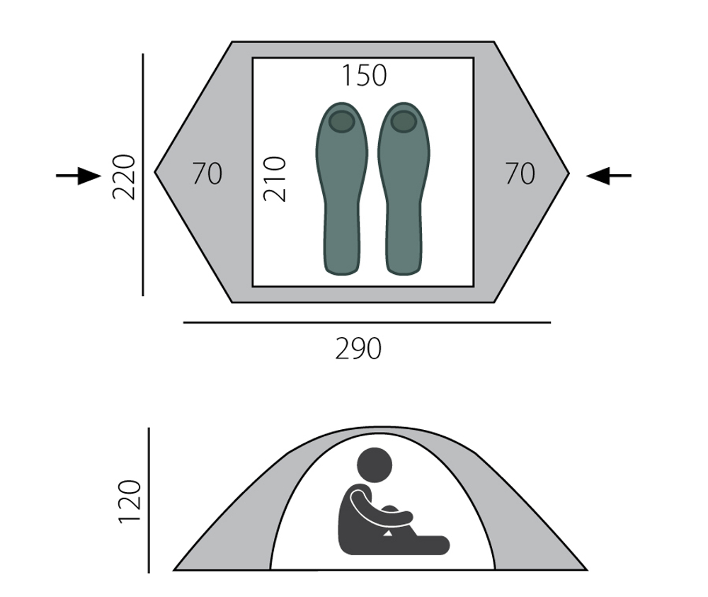 Палатка BTrace Point 2 +