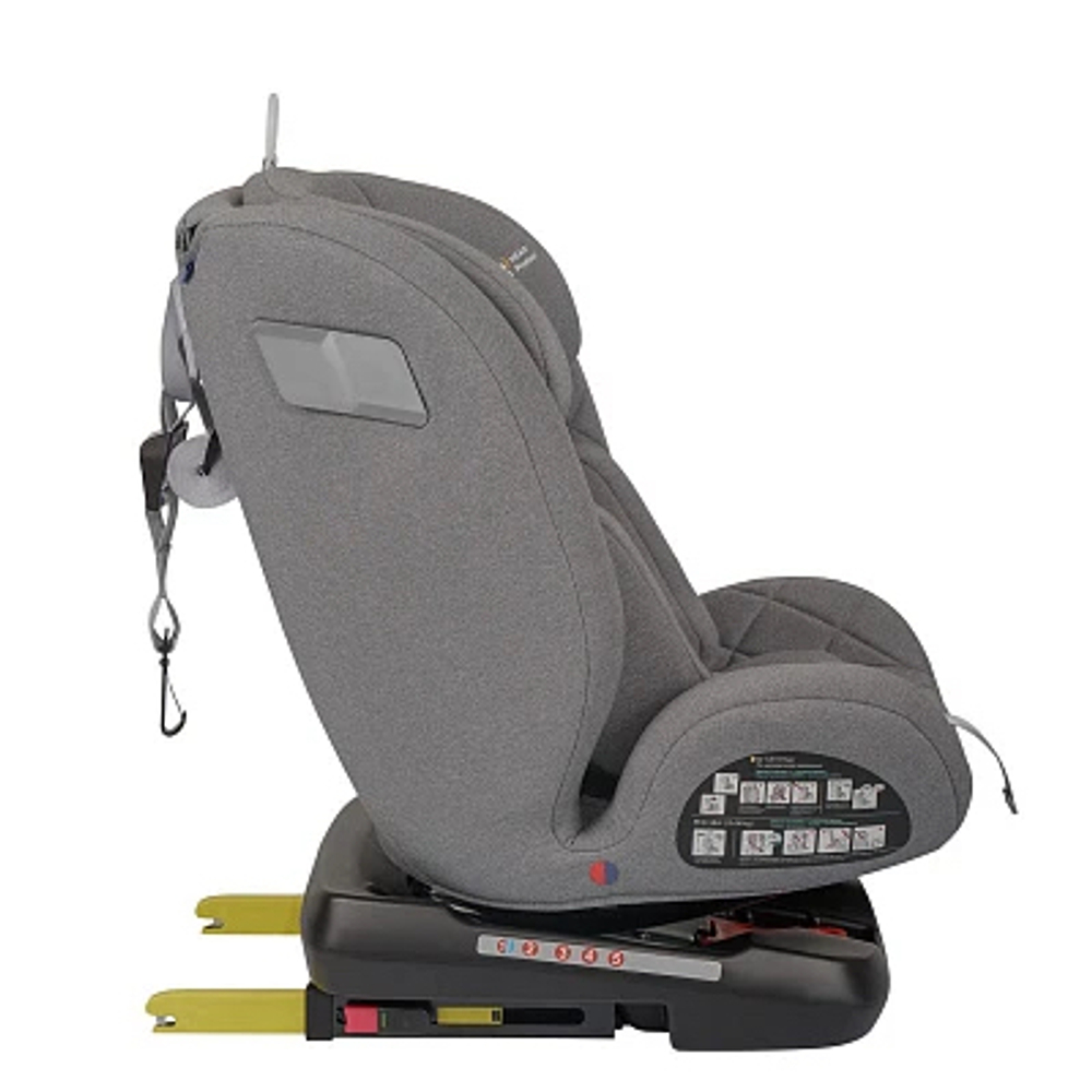Автокресло детское Indigo Tourneo S ISOFIX группа 0/1/2/3 (0-36) серый