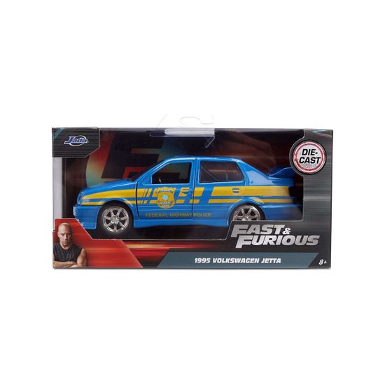 Модель автомобиля Jada Форсаж 1:32 FF 1995 Volkswagen Jetta Navy Blue 36363 — упаковка