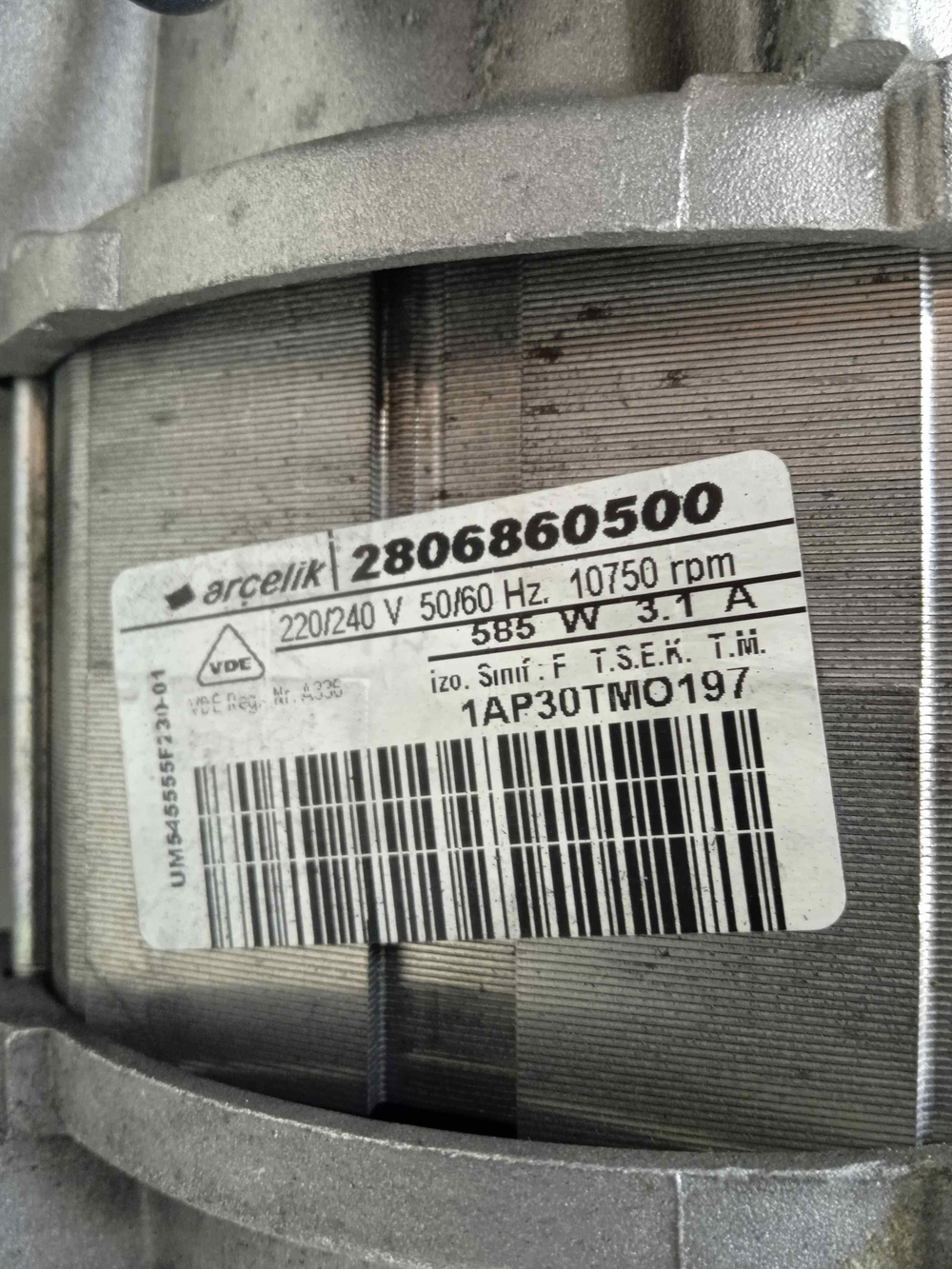 WKL13500D кт178 Двигатель 7 контактов для стиральной машины Beko 2806860500 б/у