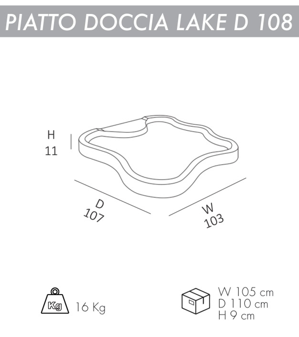 Поддон для уличного душа Arkema Lake D 108