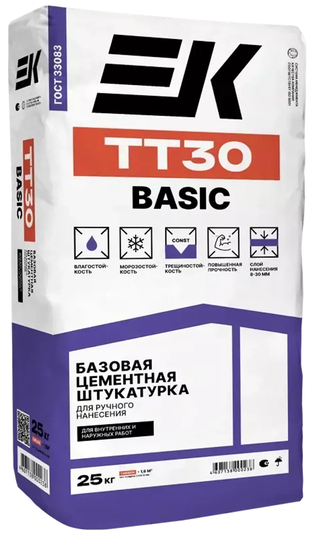 Цементная штукатурка ЕК ТТ30 (25кг)