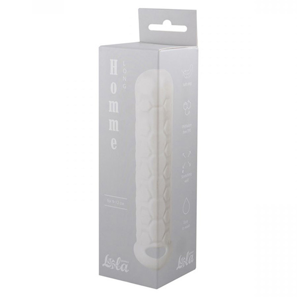 Белый фаллоудлинитель 13,5см Lola Games Homme Long 7008-01lola