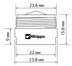 HP-1055V - Антивандальный аэратор с регулировкой протока HiHippo