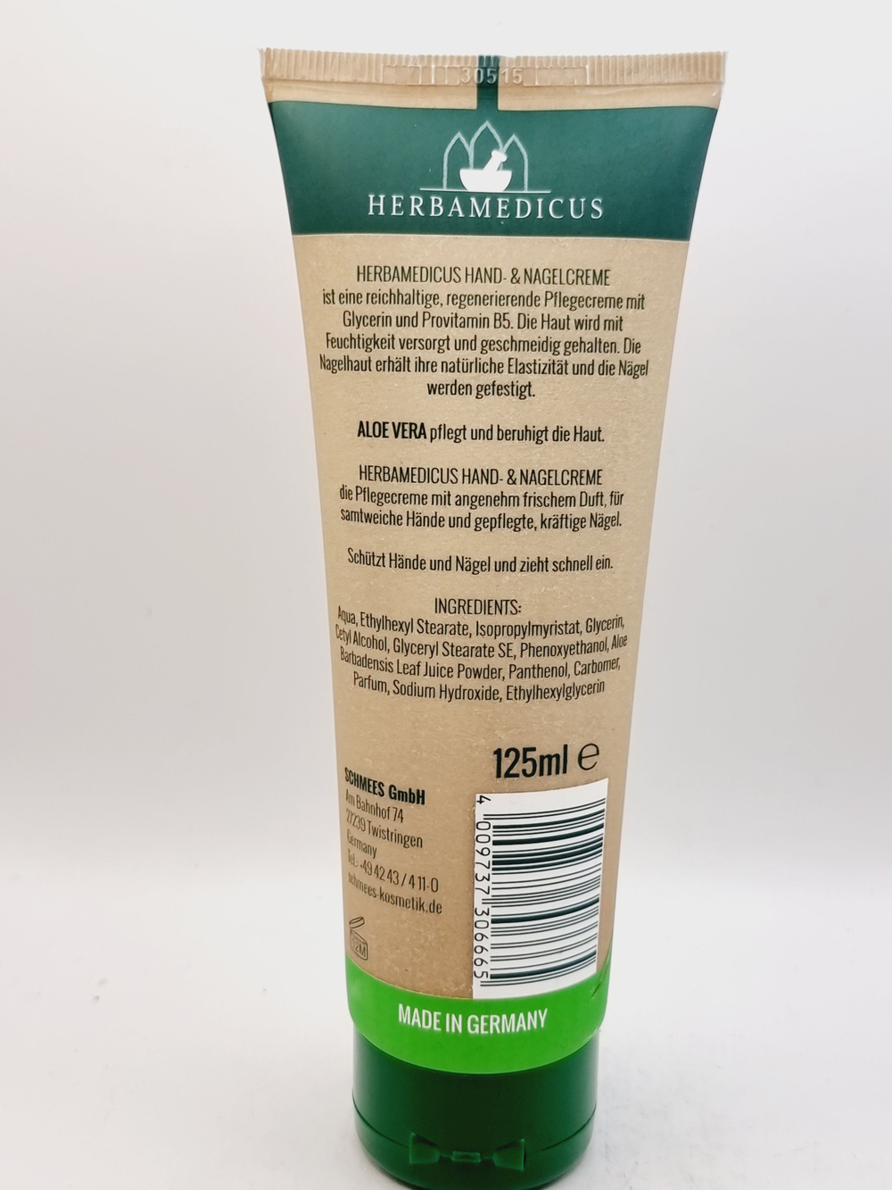 Крем для рук и ногтей Herbamedicus "HAND- & NAIL CREAM Aloe Vera" алоэ вера 125 мл (из Финляндии)