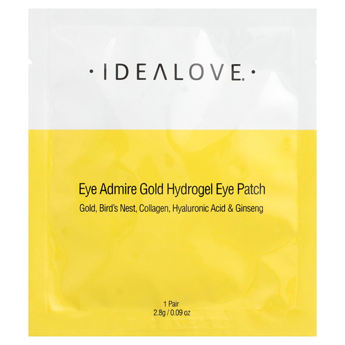 Idealove, Eye Admire, гидрогелевые патчи для глаз с золотом, 1 пара