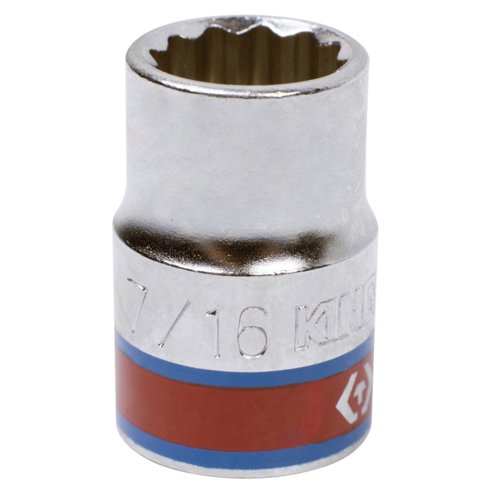 Головка торцевая стандартная двенадцатигранная 3/8", дюймовая 7/16" KING TONY 333014S
