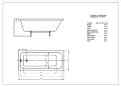 Акриловая ванна Aquatek (Акватек) Мия 120x70, с каркасом