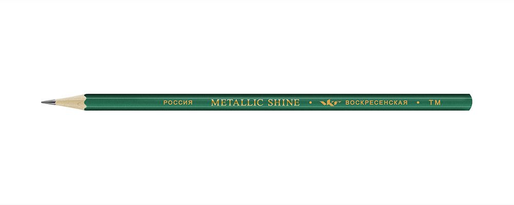 Карандаш чернографитный заточенный ТМ (HB) 72 шт, Metallic shine MS01, 1597 изумрудный, ВКФ MS01