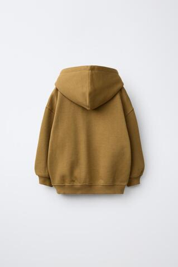 ZARA ОДНОТОННОЕ ХУДИ, ОХРА