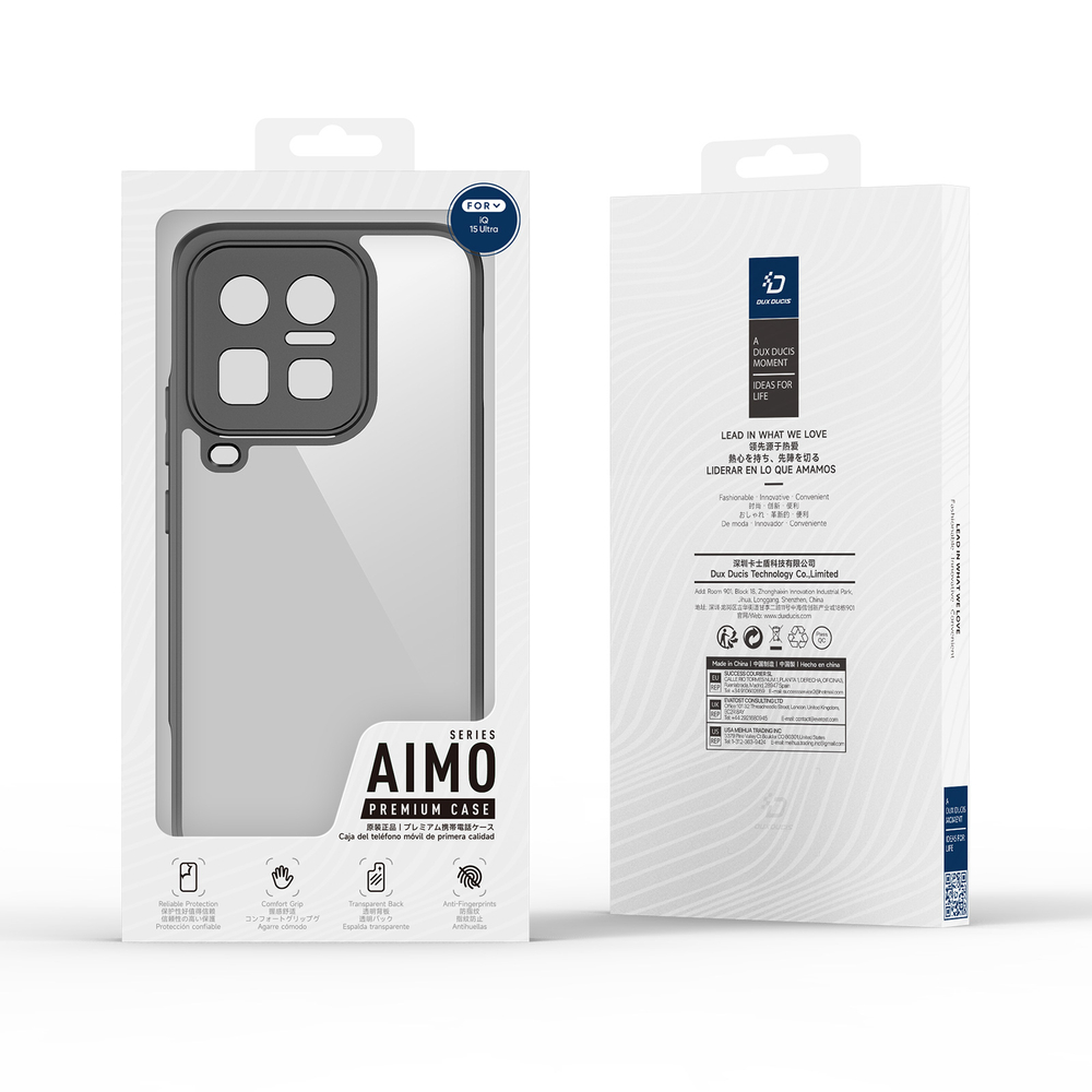 Тонкий прозрачный чехол для iQOO 15 Ultra, серия Aimo Series от Dux Ducis