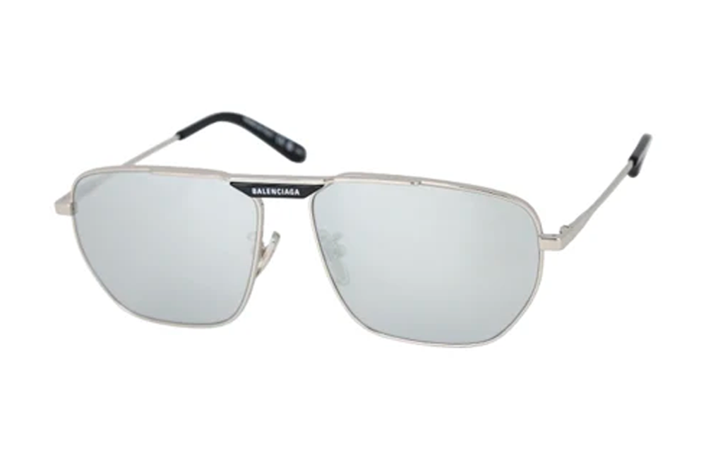 Balenciaga Irregular Shape Sunglasses Unisex Silver