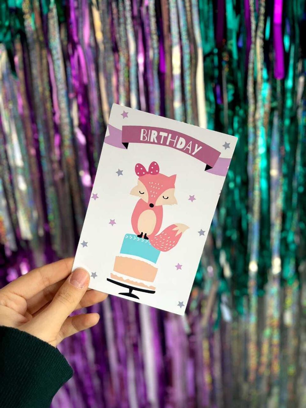 Открытка Лисичка Happy Birthday №4 