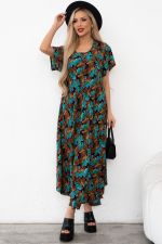 Платье Магия лета (коричневый/бирюза) Р11-867/15 Nikol (Акция)