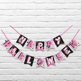 Гирлянда на ленте "Happy Halloween", единорог, 250 см