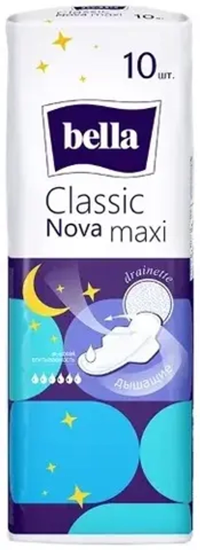 Bella прокладки classic nova maxi drainette 10 шт.