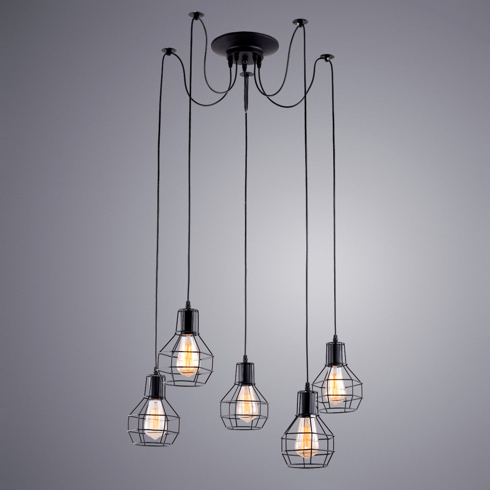 Светильник подвесной Arte Lamp Spider A1109SP-5BK