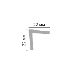 Угловой плинтус Decomaster D006ДМ 22х22х2000мм