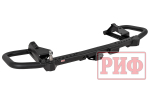 Бампер силовой задний Toyota Land Cruiser 200 2007-2015 c квадратом под фаркоп и калиткой, стандарт РИФ