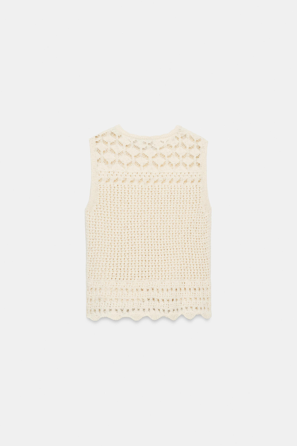 ТОП ИЗ ТРИКОТАЖА POINTELLE — ZARA