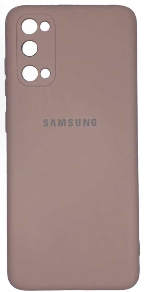 Накладка для Samsung Galaxy S20 Silicone cover без логотипа пудро