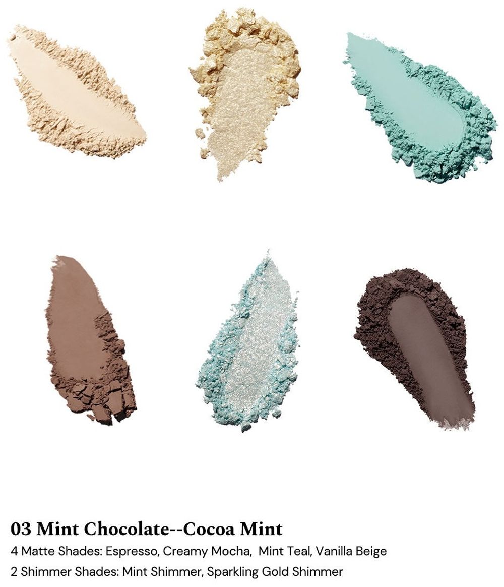 Палетка теней Flower Knows The Sweetie Bear 6-Color Makeup Palette - 03 Mint Chocolate