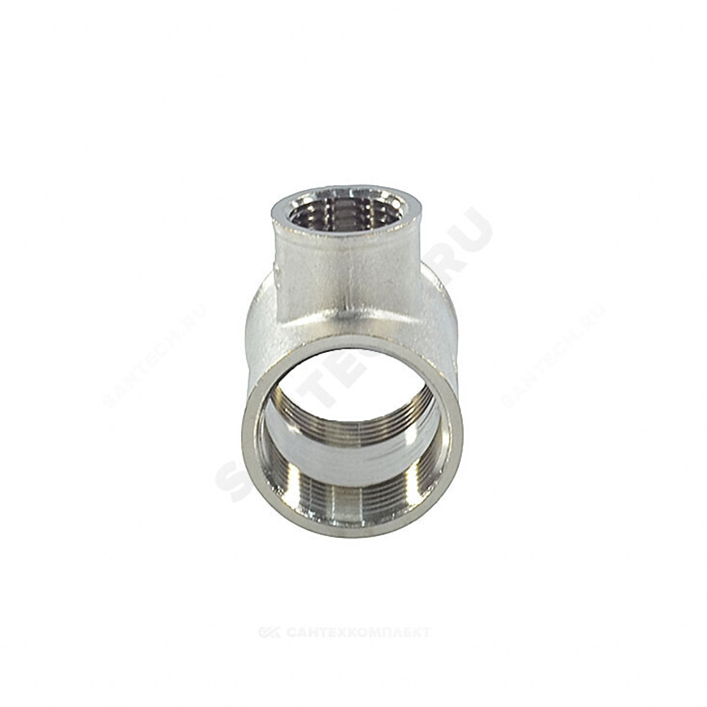 Тройник латунь никель переходной Ду 25х15х25 (1"х1/2"х1") ВР/ВР SantechSystems