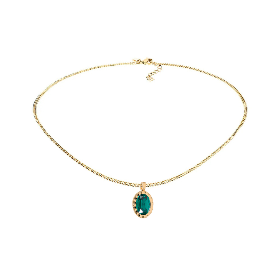 Колье Qudo TIVOLA UNICA big (G/P) Emerald 3 cm 420549