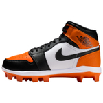 Jordan Air Jordan 1 Breathable Support Function Classification Baseball Shoes Unisex Orange Black White