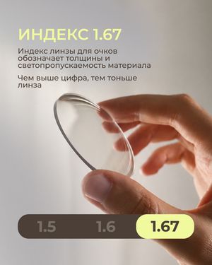 Линза Geek Pro High 1.67 ASP Pro для высоких диоптрий
