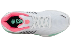 Женские теннисные кроссовки K-Swiss Hypercourt Express 2 Clay - white/neon pastel pink/black