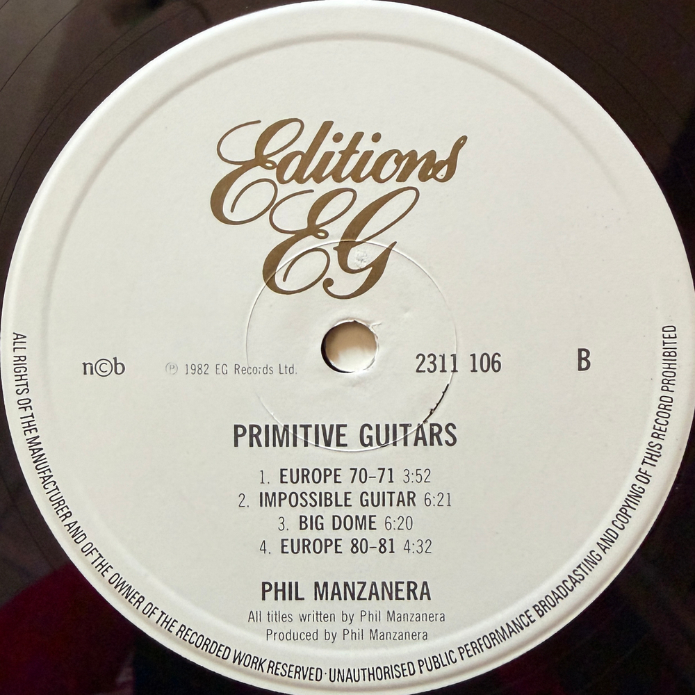 Phil Manzanera ‎– Primitive Guitars (Скандинавия 1982г.)