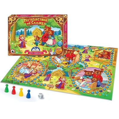 Настольная игра-ходилка Путешествие по сказке "Три медведя" (Р.с.)