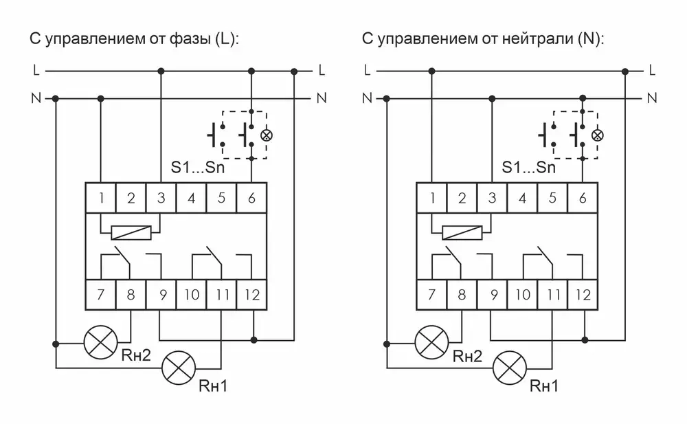 Реле импульсное BIS-414 230В 2х8А 2х1Z IP20 управление двумя нагрузками