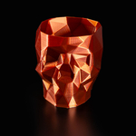 Череп-Ваза для конфет/карандашей, полигональная, 3D печать, медная