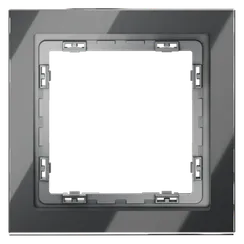 Рамка стеклянная на 1 пост Voltum S70 Графит VLS110107