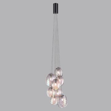 Подвесной светильник 8*G9 5039/8 чёрный/перламутровый Mussels Odeon Light