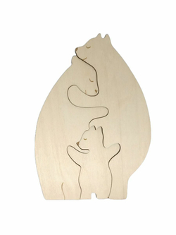Заготовка «Семья медведей»