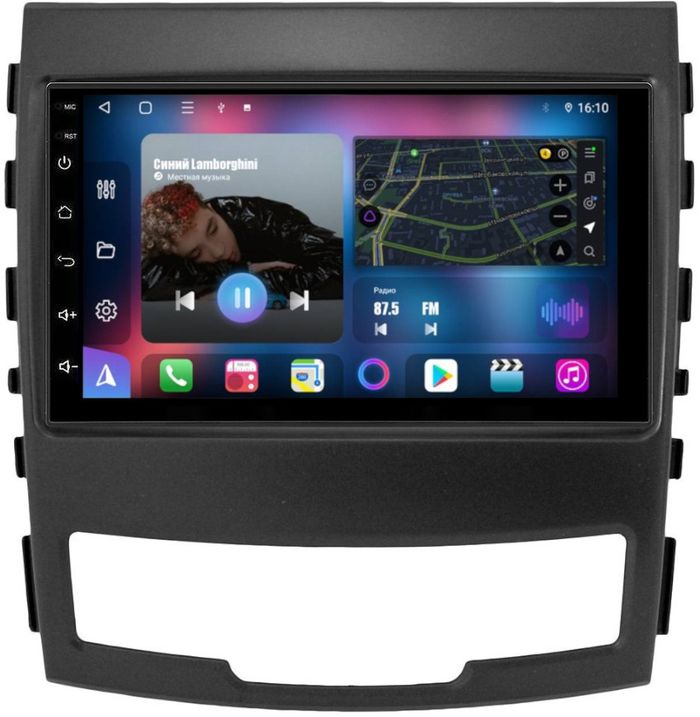 Магнитола для SsangYong Actyon II 2011-2013 - FarCar 7305H7 дисплей 7" на Android 12, CarPlay, 4G SIM-слот