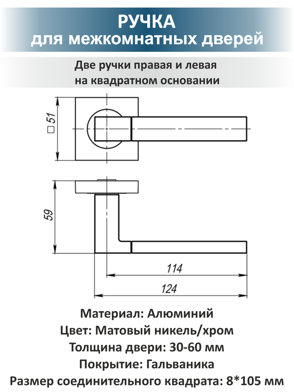 Фурнитура для дверей межкомнатных